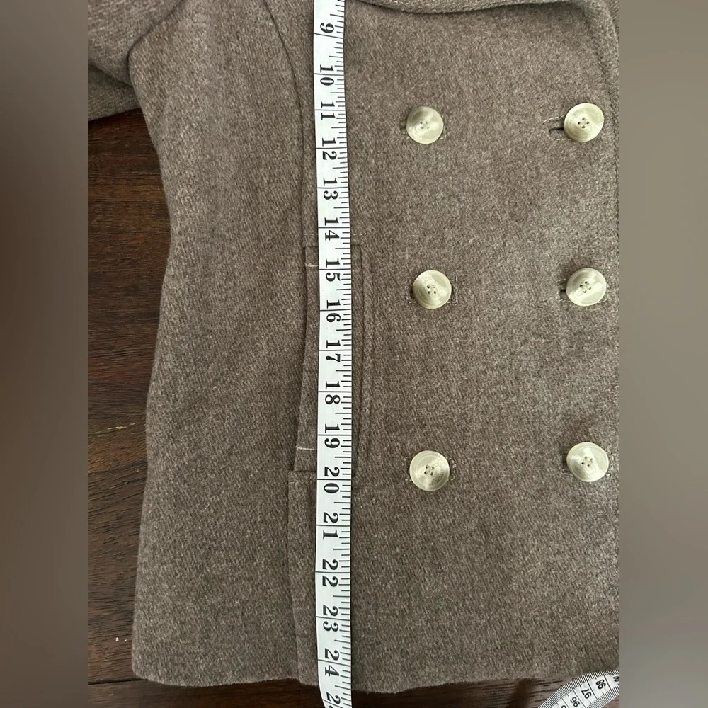 Abercrombie & Fitch Chic collar double breasted wool blend coat size L - Picture 12 of 16